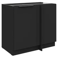 Küchen-Preisbombe Eckunterschrank 105 cm Schwarz