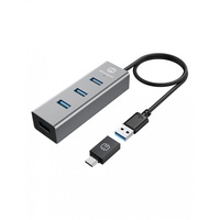 GRAUGEAR G-HUB4-AC USB-Adapter, USB 3.0 HUB 4x A Aluminium