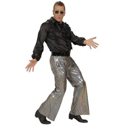 Silberne Party Disco Herren Hose - M-L