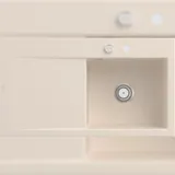 Villeroy & Boch Subway Style 50 rechts Einbauspüle ivory Keramik Excenterbetätigung 900 x 510 mm