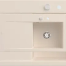 Villeroy & Boch Subway Style 50 rechts Einbauspüle ivory Keramik Excenterbetätigung 900 x 510 mm