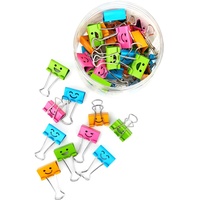 D.RECT Smiles Foldbackclips für Büro - Foldback Klammern 48x