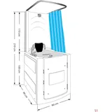 AcquaVapore S10D Sitzbadewanne mit Tür 80 x 90 cm