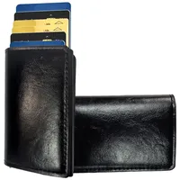 Ruayia Geldbörse Herren Slim Wallet, Portmonee Herren kartenetui Portemonnaie Herren Kreditkartenetu Geldklammer Herren - Schwarz