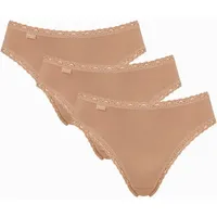 Sloggi 24/7 Cotton Lace Tai C3P«, (3er Pack), feines Spitzenbündchen, flache Nähte, beige