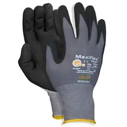 Nylon-Strickhandschuhe Nitril/PU-Foam-Beschichtung, atmungsaktiv, Kategorie II, Gr. 9, VE = 12 Paar
