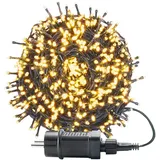 UISEBRT 30m 300 LED Lichterkette Außen Innen Dekoration für Weihnachten, Ostern, Halloween, Hochzeit, Party, mit 8 Leuchtmodi, Wasserdicht IP44 (30m 300LED, Warmweiß)