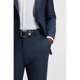 Boss Herrengürtel Leder dunkelblau/silber 100