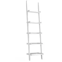 COSTWAY Leiterregal Standregal Pflanzenregal, mit 5 Ebenen, 191cm weiß