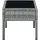 vidaXL Gartentisch Grau 75x40x37 cm Poly Rattan