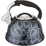 NEU! Wasserkessel mit 3D Effekt, Edelstahl, Induktion, SchwarzGrau Kinghoff 2,7L