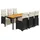vidaXL Garten-Bistro-Set 7-tlg. Schwarz