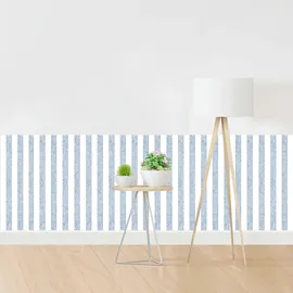 Queence Wandbordüre Hellblau 250x90cm mehrfarbig