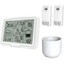 Miraval Design Funk-Wetterstation Weiß 2 Sensoren