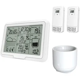 Miraval Design Funk-Wetterstation Weiß 2 Sensoren