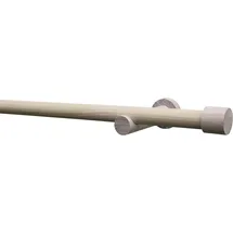 Schöner Wohnen Gardinenstange "Set Mira 1-Lauf Ø 25 mm", braun, B:160cm Ø:25mm, Holzwerkstoff, SCHÖNER WOHNEN-KOLLEKTION, Gardinenstangen, mit Bohren, verschraubt, Wandmontage Gardinenstangen Set Mira Ø 25 mm