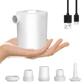 Schnelle Elektrische Usb-luftpumpe Mit 2500-mah-akku Und 5 Düsen, Für Matratzen Und Aufblasbares Spielzeug (2500 Mah)