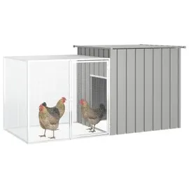 vidaXL Hühnerkäfig 200 x 91 x 100 cm grau