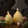 MARELIDA LED Kerze Tannenzapfen 15,5 cm creme