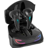 Mars Gaming MHI-Ultra Schwarz, Wireless Headset TWS, RGB Flow, Bluetooth 5.3, Triple Geräuschunterdrückung, 24H Akkulaufzeit