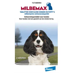 Milbemax Entwurmungstabletten für kleine Hunde und Welpen 4 Tabletten