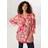 aniston plus Schlupfbluse mit extravaganten farbenfrohes Blumen-Paileydessin Lila/Orange/Pink/Schwarz 52