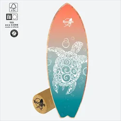 Balance Board Galapago – Surf Trainer mit Korkrolle SCHWARZ No Size