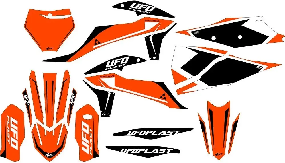 Ufo Stokes Ktm Aufkleber - Fluo Orange - One Size