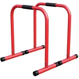 Gorilla Sports Push-up Stand Bar Parallettes Rot