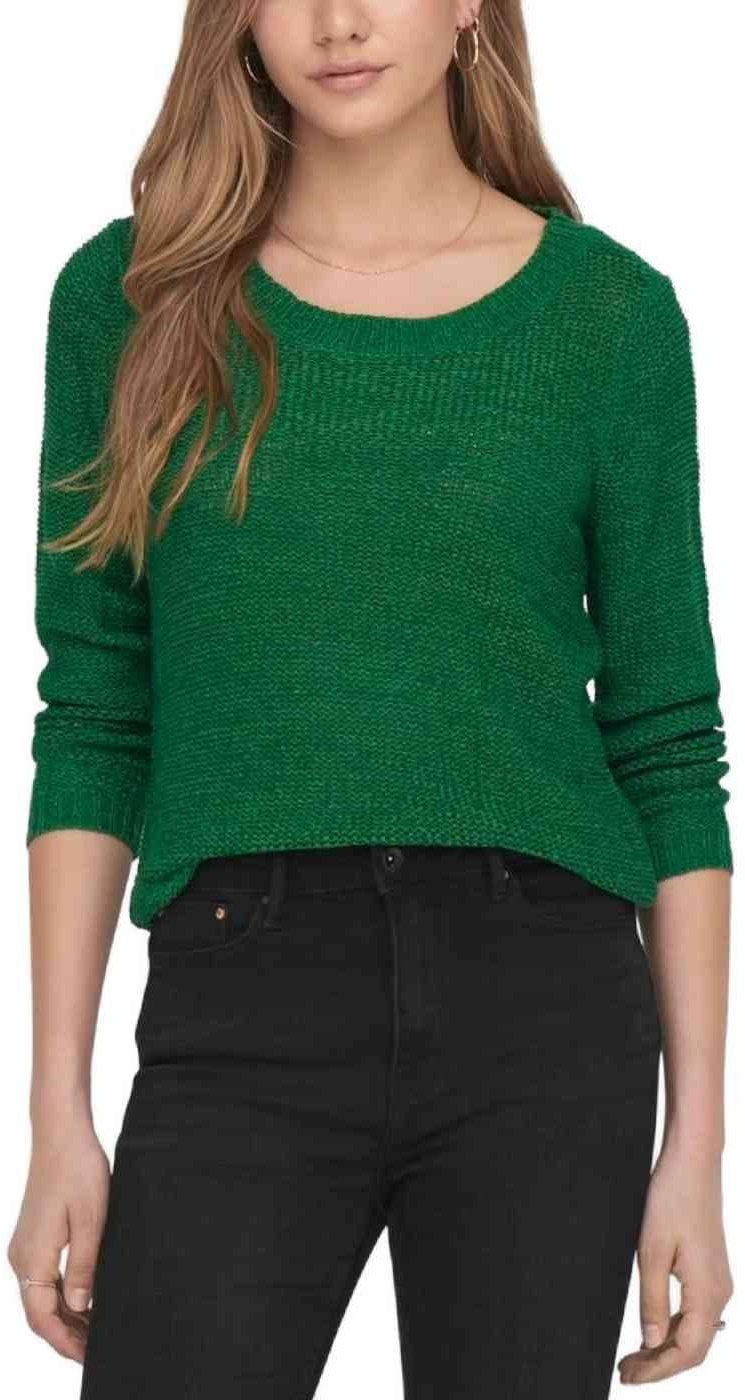 ONLY Damen Basic Strickpullover Einfarbiger Knitted Stretch Sweater Langarm Rundhals Shirt ONLGEENA