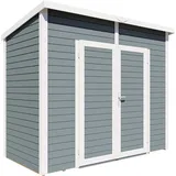 BERTILO Gerätehaus Timmo 2 - 19 mm grau Timmo 2: 244x121 cm