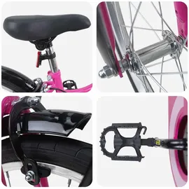 vidaXL Kinderfahrrad 18 Zoll rosa/schwarz