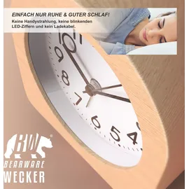 Bearware Wecker analog hellbraun