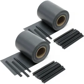 Wiltec Sichtschutz Streifen 70 x 19 cm Anthrazit PVC 40 St.