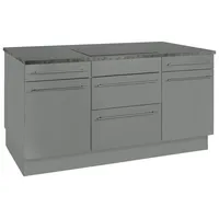 OPTIFIT Küchenzeile Bern 160 cm grau