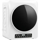 HOMCOM Wäschetrockner 5 kg Mini Ablufttrockner mit 9 Programmen bis zu 60°C, 1000W Trockner mit Knitterschutz, Doppelfilter, LED-Touchscreen, Timer, Kindersicherung für Wohnmobile, Haus, Weiß