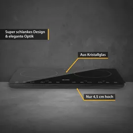 tzs-first-austria TZS First Austria Induktionskochplatte 3400W, Slim-Design, 10-stufige Temperaturregelung Timer, Kindersicherung, Sensor touch K... | schwarz,