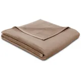 Biederlack Kuscheldecke 150 x 200 cm Baumwolle Braun