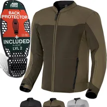 SHIMA OpenAir Motorrad Textiljacke Braun, S)
