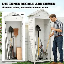 Outsunny Geräteschrank 0,58 x 0,58 m Weiß