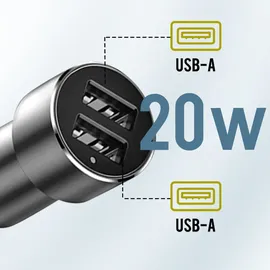 Baseus Autoladegerät Splitter 2xUSB 3.1A 100W (Bl