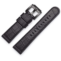 TW Steel Marc Coblen Armband Uhrenband Uhrenarmband Leder 22 MM Kroko Schwarz LB_BK_K_B