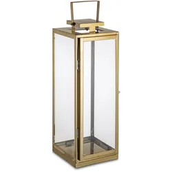 Laterne 39 cm Edelstahl Gold