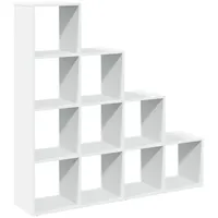 vidaXL Bücherregal 4 Stufen 131,5 x 29 x 131,5 cm Weiß