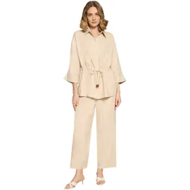 Cartoon Leinenjacke mit Tunnelzug beige 38