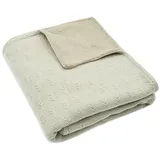 Jollein Decke Grain Knit Olive Green 75 x 100 cm, Oliv