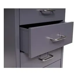 Mendler Boston Rollcontainer 48x28x41 cm dunkelgrau