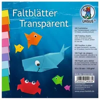 Ursus Transparentpapier Faltblätter 15 x 15 cm 115 g/qm 100 Blatt 10 Farben