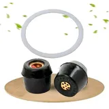 Rashko Baba Ventil und Dichtungsring für afghanischen Kazan, Ersatzventil, Ventil Afghanischer Kazan (2st) + Silikon Dichtungsring 18,5cm für 10 L, 12 L, 15 L 20L, силиконовая прокладка для казана