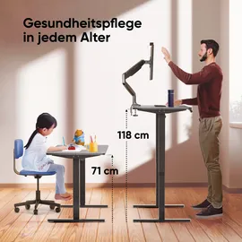 onkron de Schreibtisch 140x60 cm schwarz